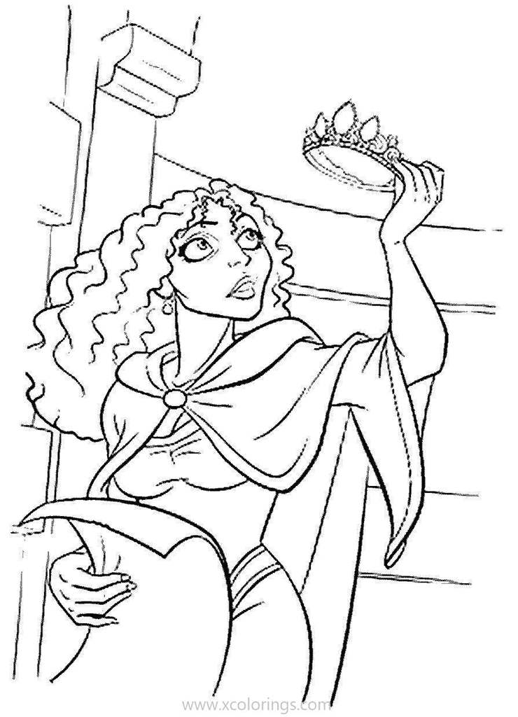 Free Disney Villains Coloring Pages Gothel from Tangled printable