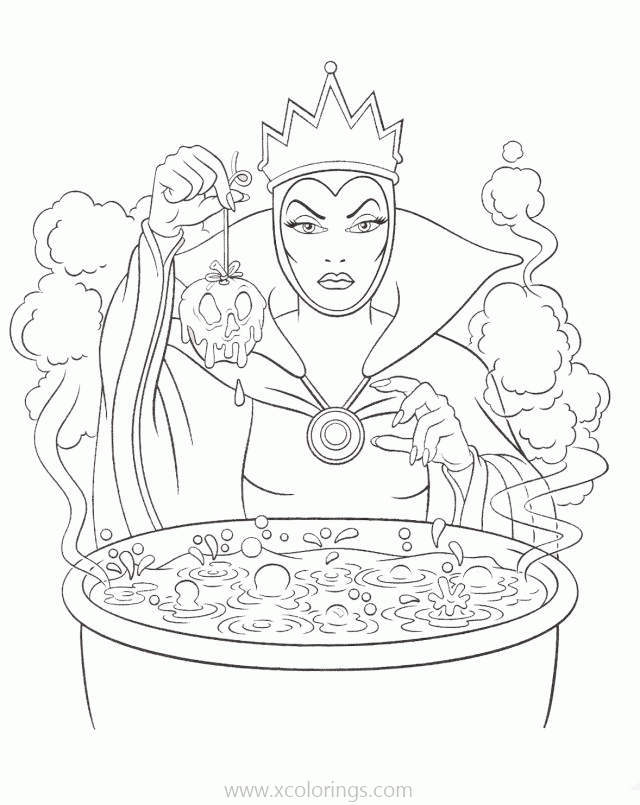 Disney Villains Coloring Pages Stepmother Evil Queen ...