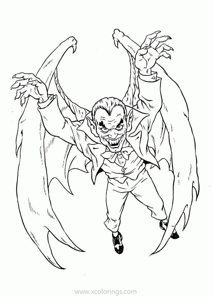 Free Disney Villains Coloring Pages Vampire printable