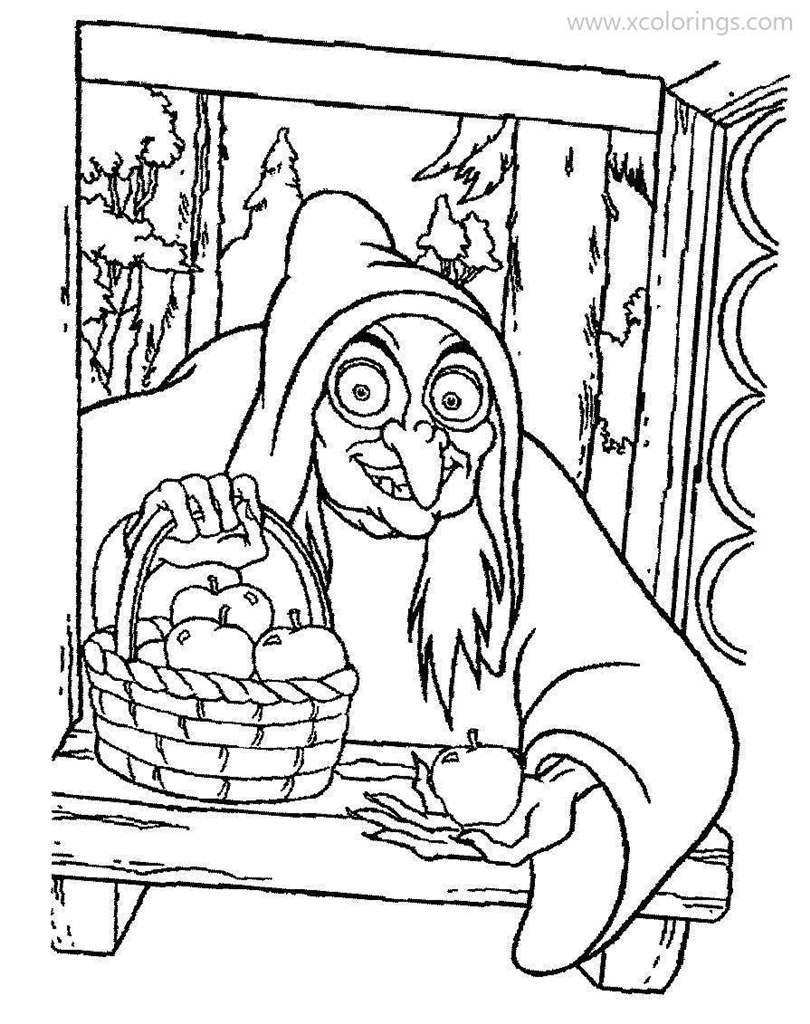 Free Disney Villains Coloring Pages from White Snow printable