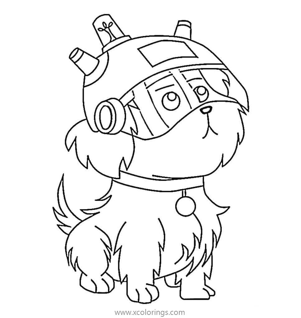 Free Dog Snuffles from Rick and Morty Coloring Pages printable