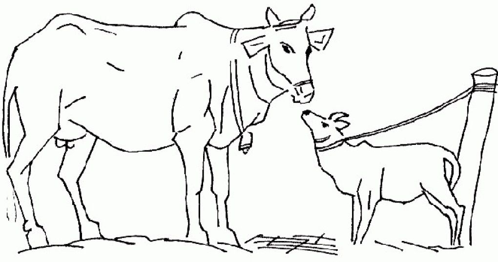 Free Dog and Cow Coloring Pages printable