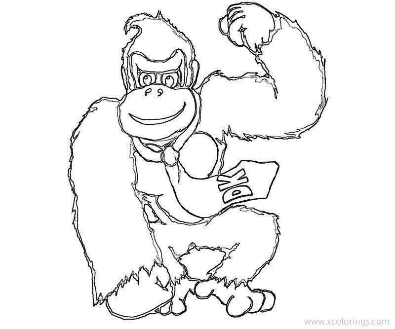 Free Donkey Kong Coloring Pages from Donkey Kong Country printable