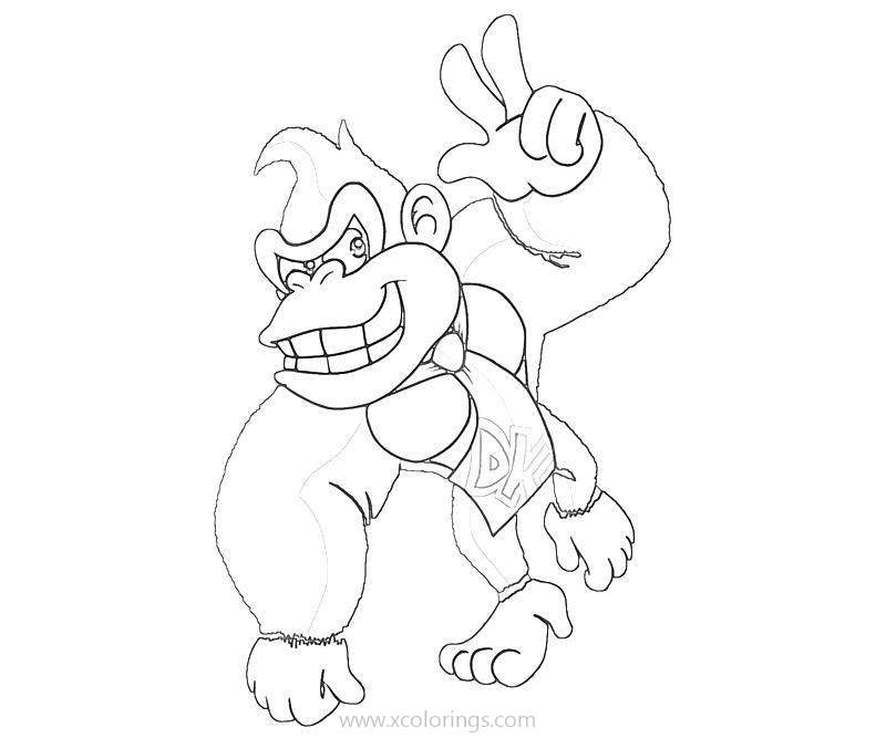 Free Donkey Kong Country Coloring Pages printable
