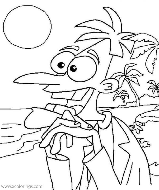 Free Dr Heinz from Phineas and Ferb Coloring Pages printable