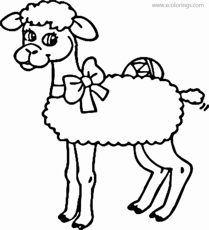 Free Easter Sheep Coloring Pages printable
