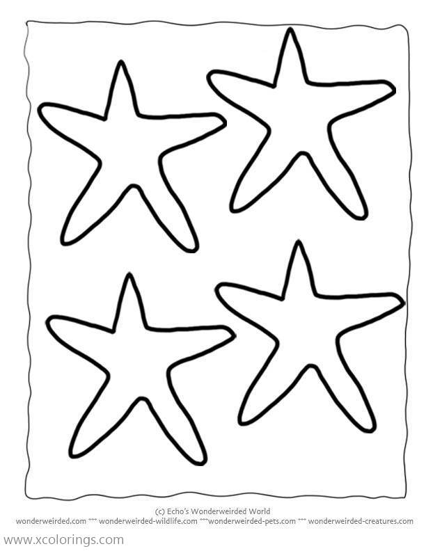 Free Easy Starfish Coloring Pages printable