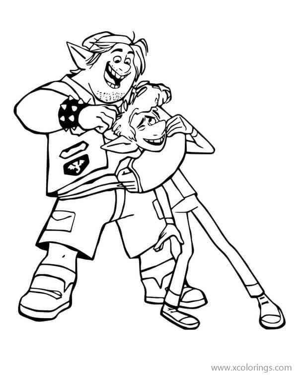 Free Elves from Onward Coloring Pages printable