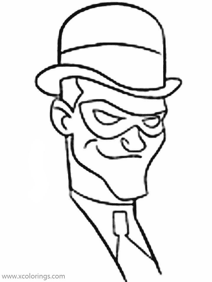 Free Face of The Riddler Batman Coloring Pages printable