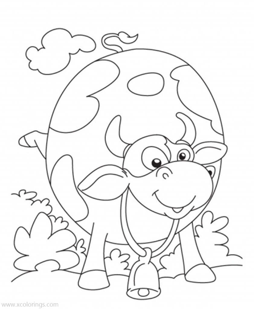 Free Fat Cow Coloring Pages printable