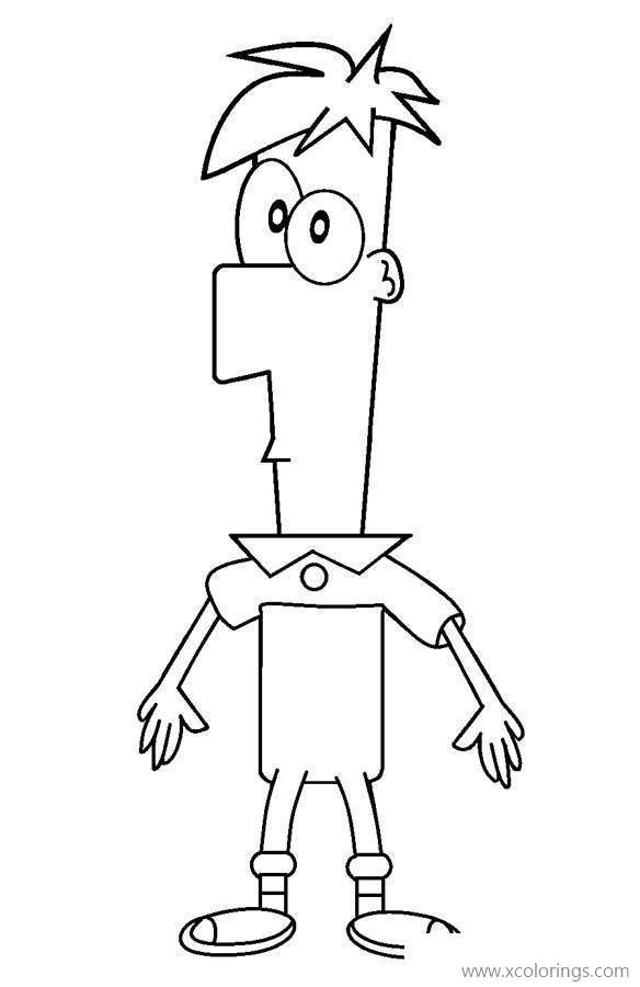 Free Ferb Coloring Pages printable
