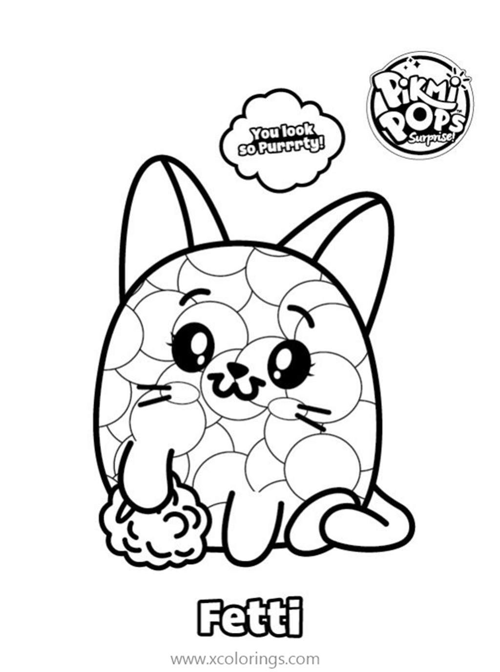 Free Fetti from Pikmi Pops Coloring Pages printable