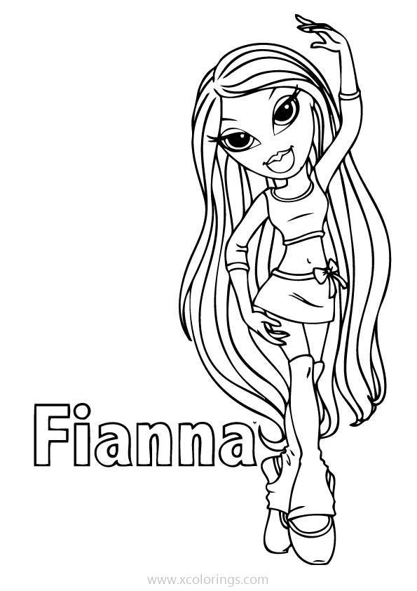 Free Fianna from Bratz Coloring Pages printable