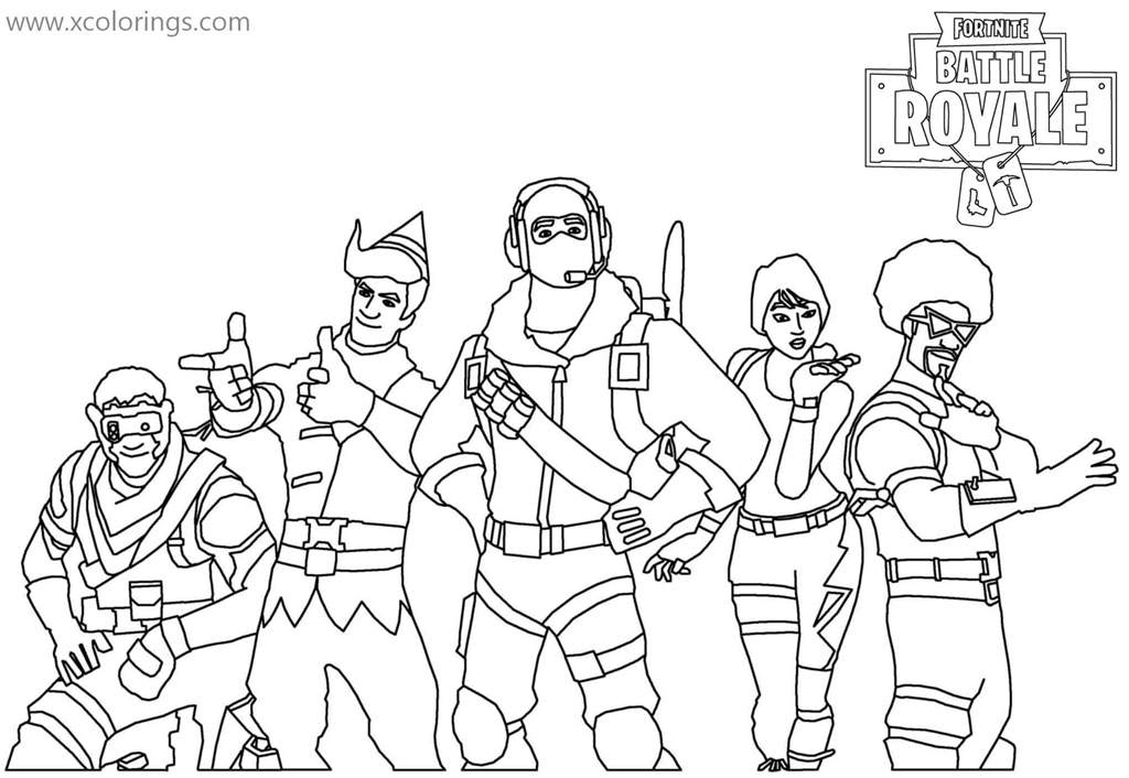 Free Fortnite Characters Coloring Pages printable