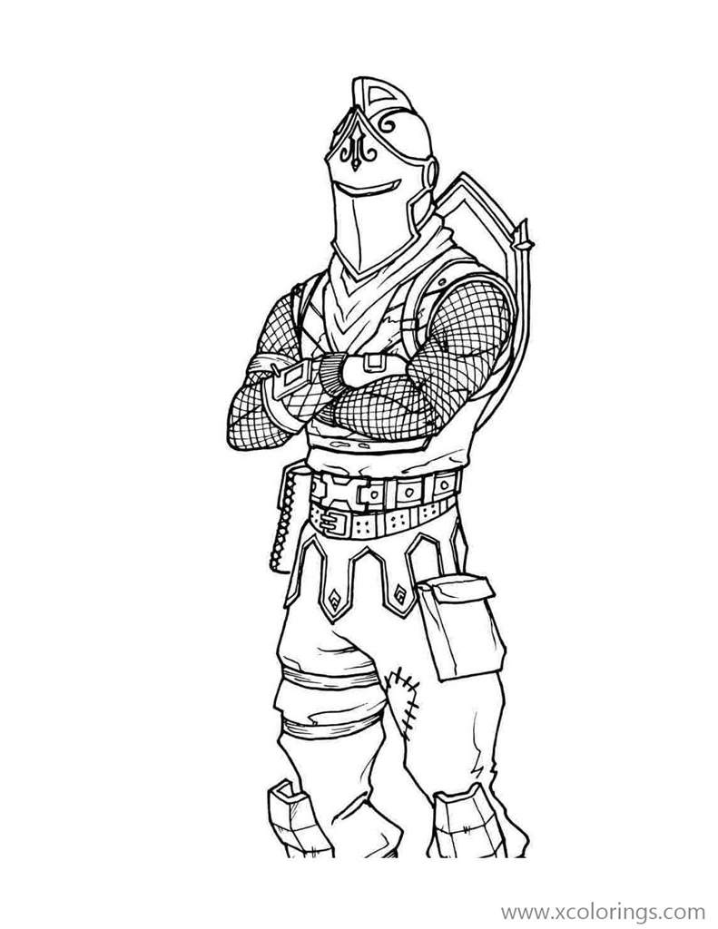 Fortnite Coloring Pages Black Knight Art Work - XColorings.com