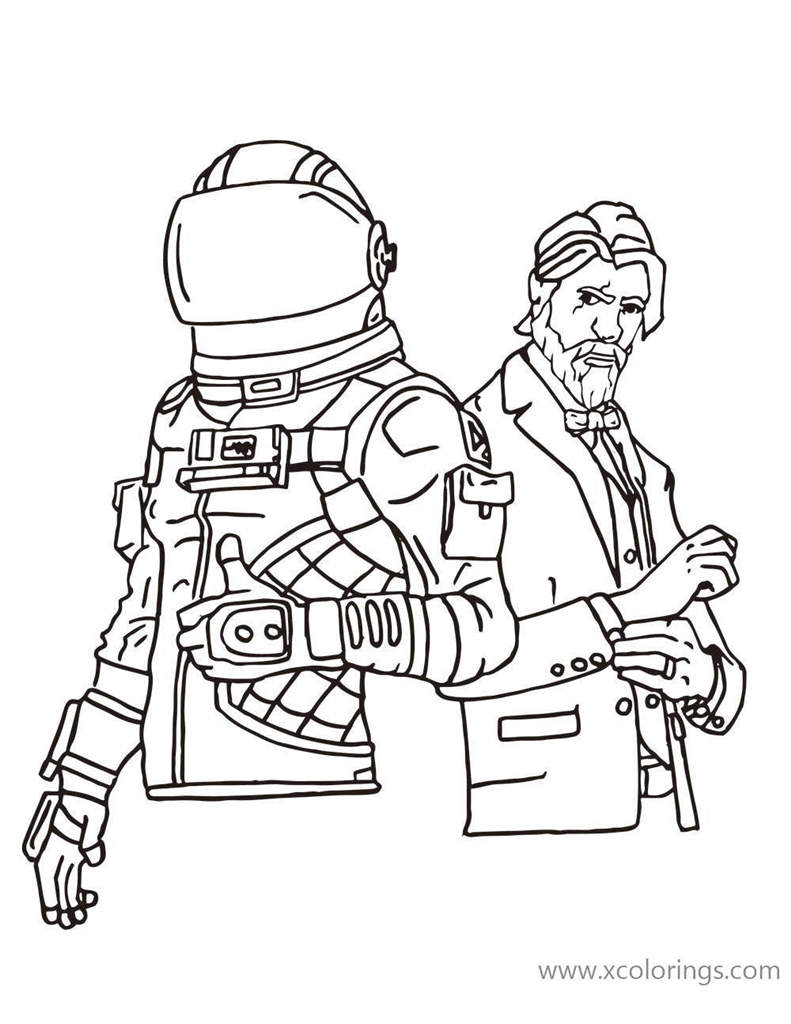 Free Fortnite Coloring Pages Dark Voyager And John Wick printable