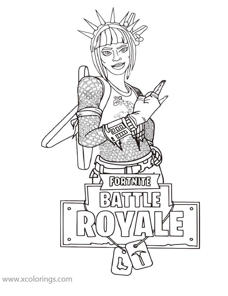 Free Fortnite Coloring Pages Power Chord printable