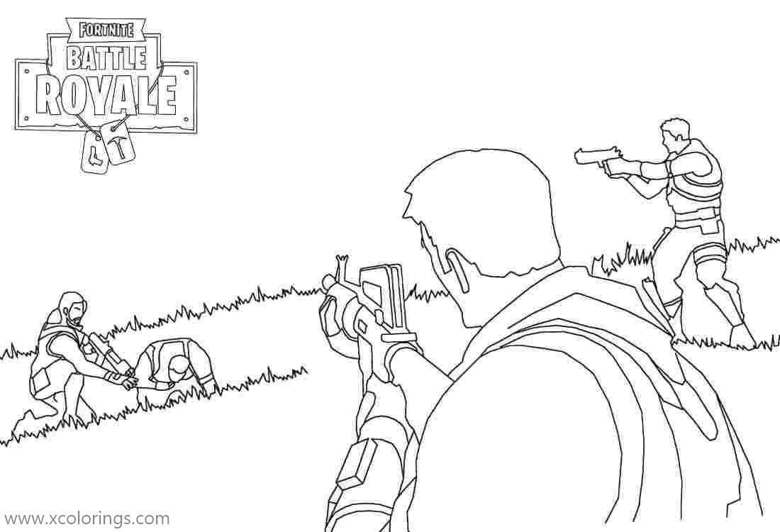 Free Fortnite Coloring Pages Teamwork printable