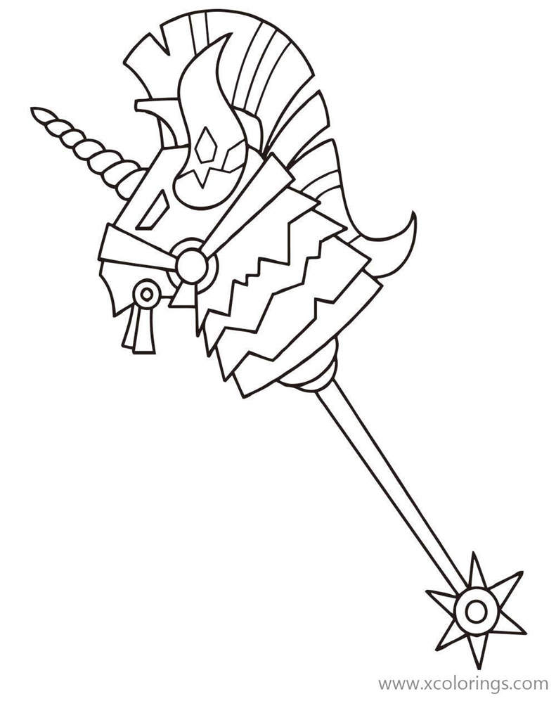 Free Fortnite Coloring Pages Thunder Crash Pickaxe printable