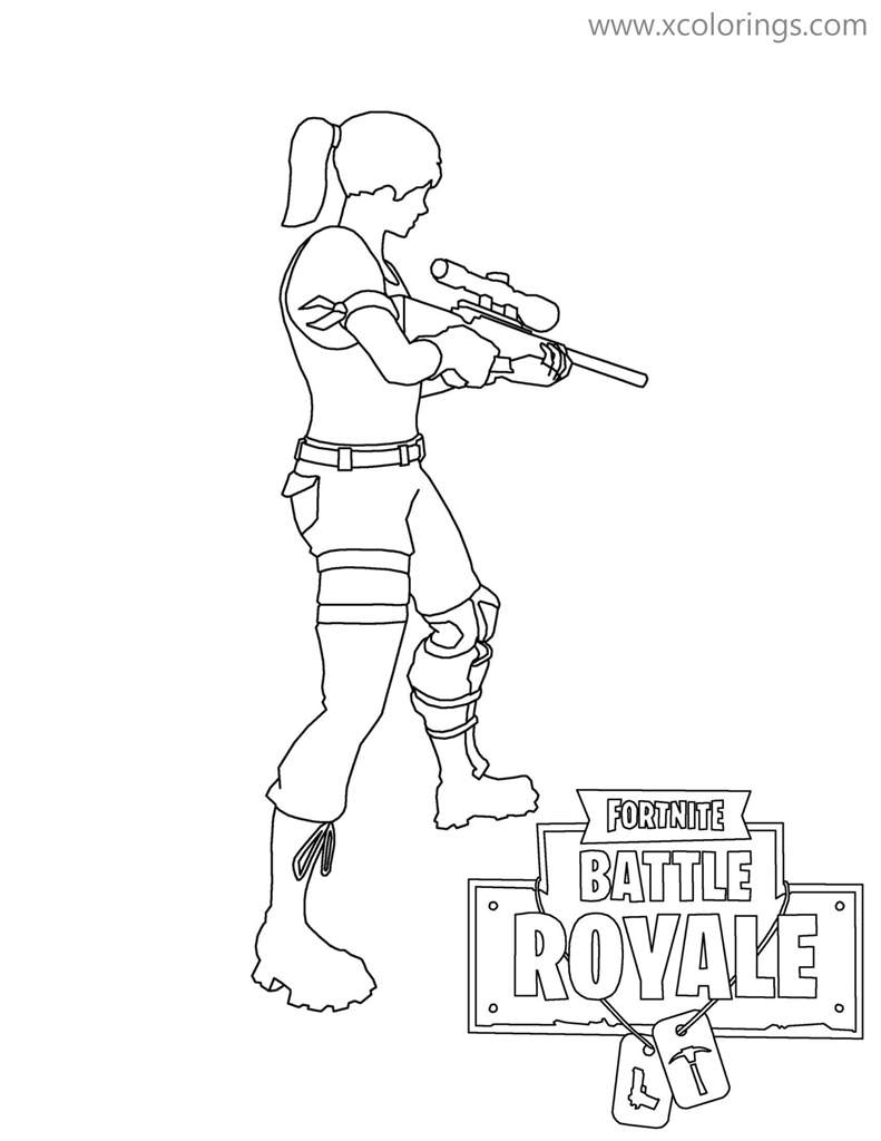 Fortnite Coloring Pages Woman Soldier - XColorings.com