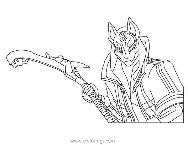 Free Fortnite Skin Coloring Pages Drift printable