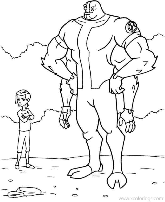 Free Fourarms from Ben 10 Coloring Pages printable