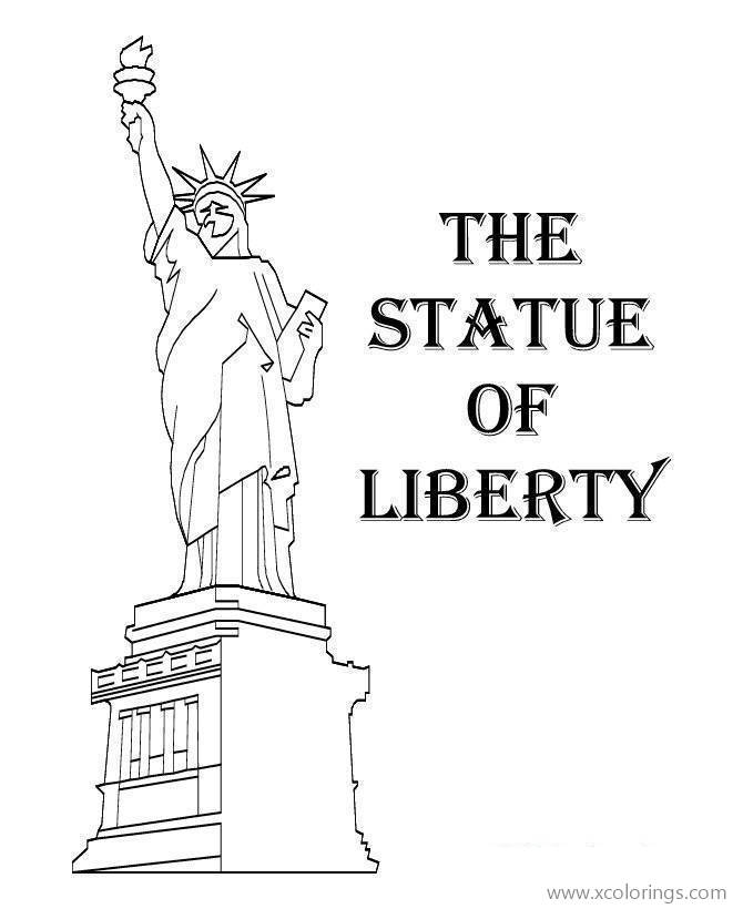 Free Fourth of July Coloring Pages The Statue of Liberty printable