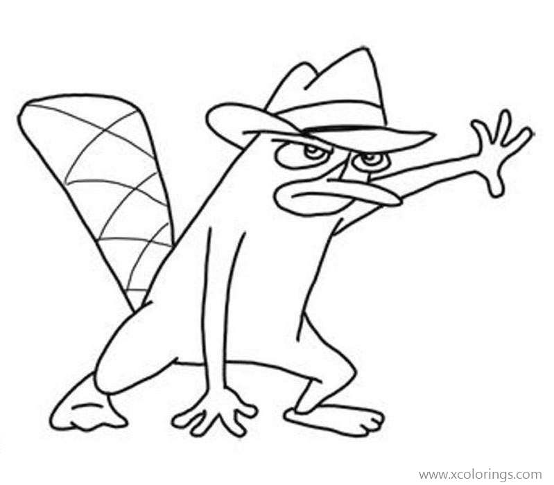 Free Funny Perry from Phineas and Ferb Coloring Pages printable
