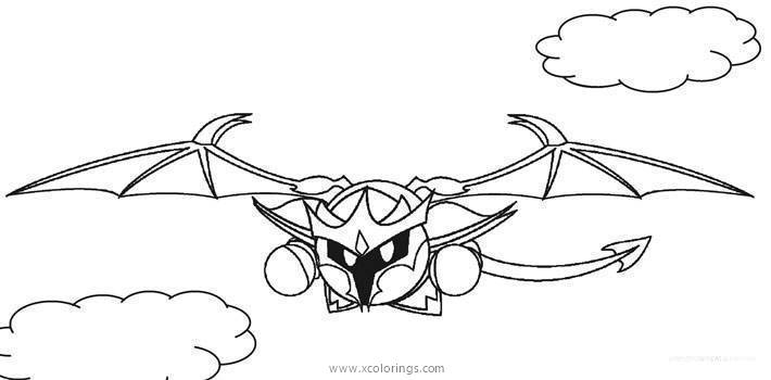 Free Galacta Knight from Kirby Coloring Page printable