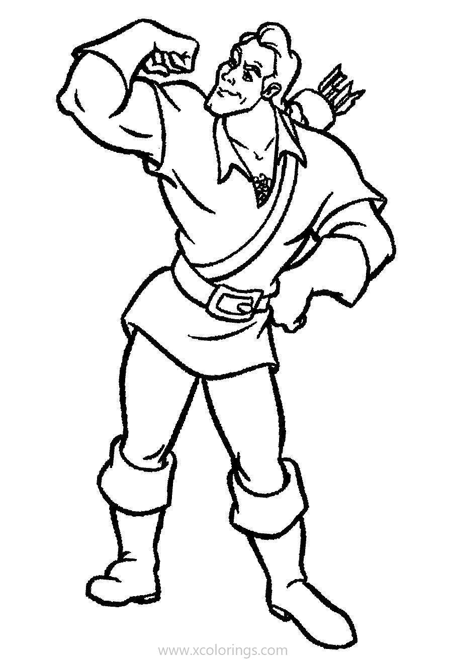 Gaston Of Disney Villains Coloring Pages Xcolorings Com