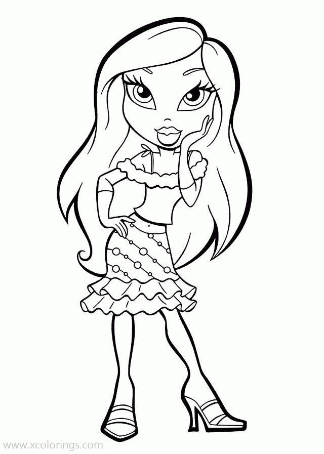 Free Girly Bratz Coloring Pages printable