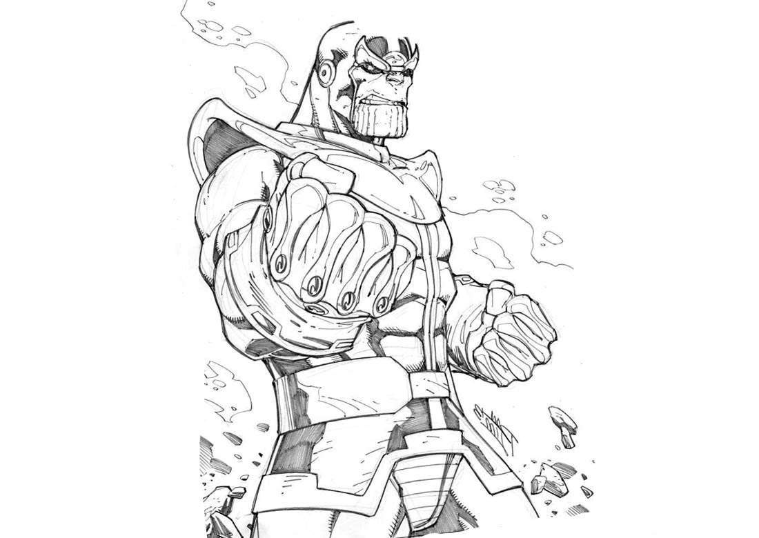 Free Great Titan Thanos Coloring Pages printable