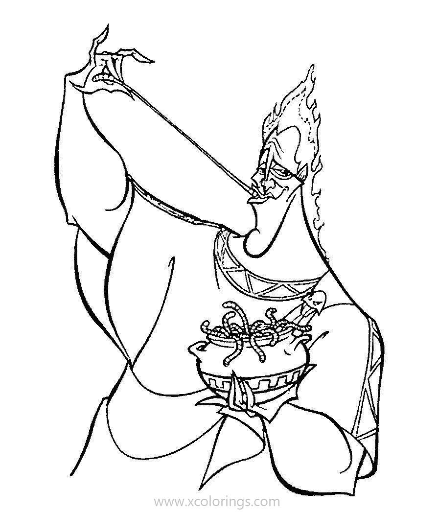 Free Hades of Disney Villains Coloring Pages from Hercules printable