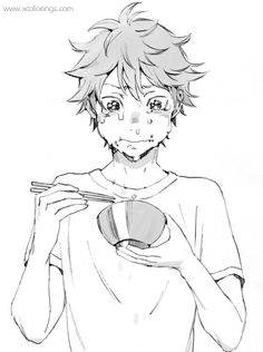 Haikyuu Hinata Coloring Pages - XColorings.com