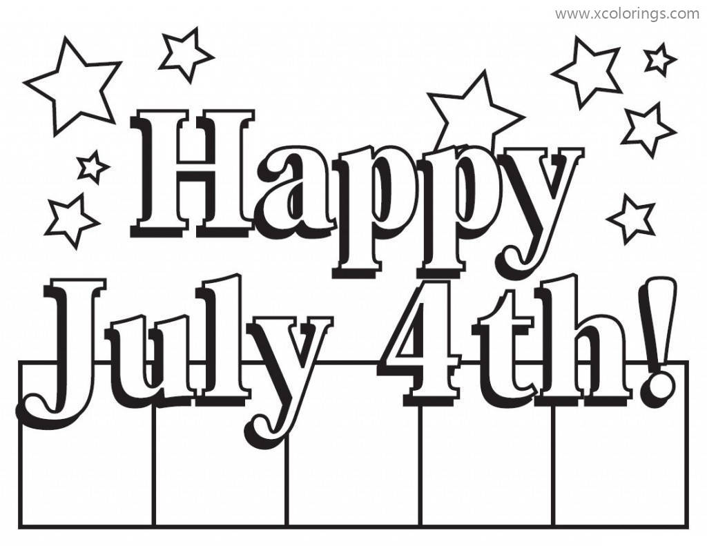 Free Happy Fourth of July Coloring Pages printable