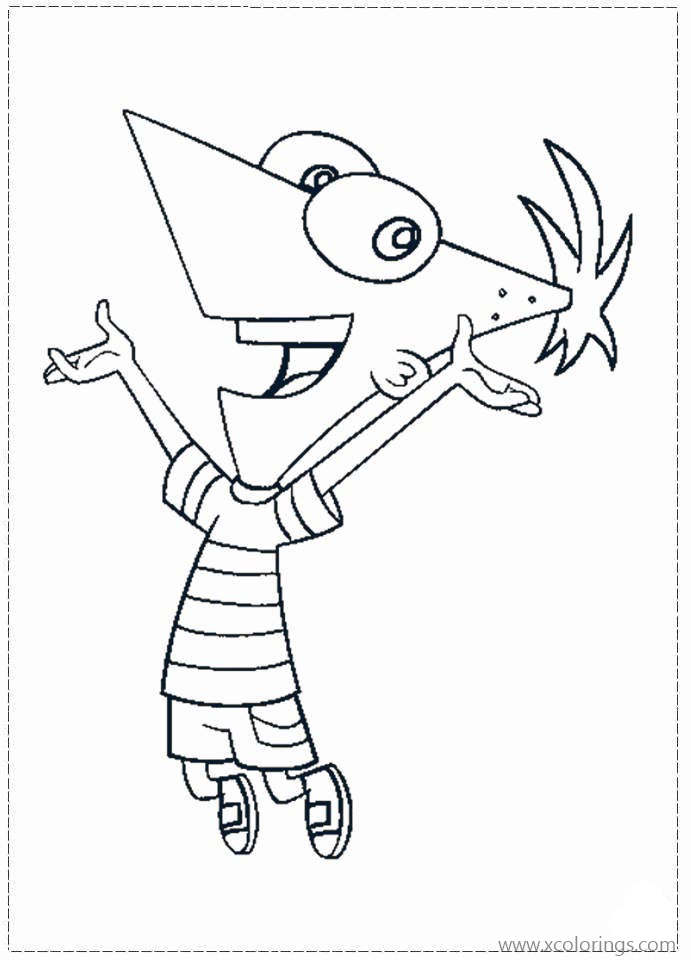 Free Happy Phineas and Ferb Coloring Pages printable