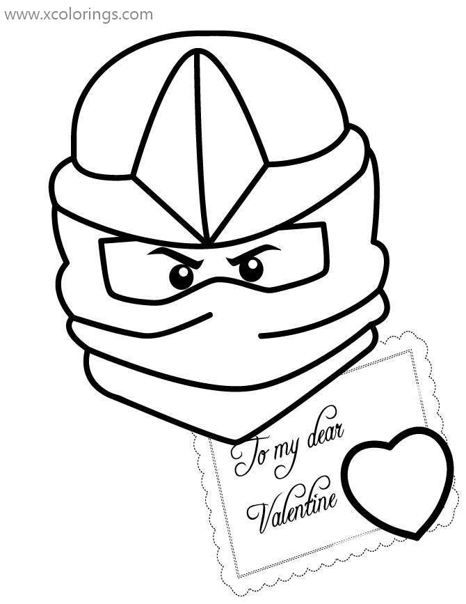 Free Happy Valentine Day Lego Ninjago Coloring Pages printable