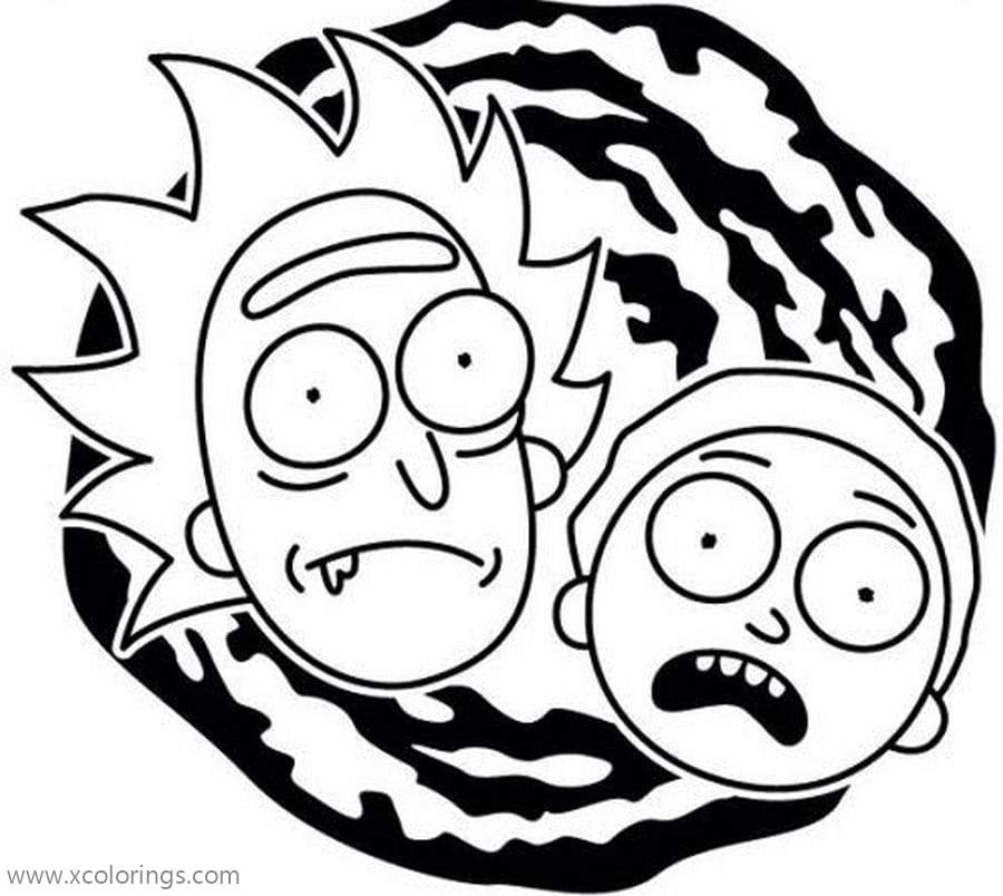 Free Heads of Rick and Morty Coloring Pages printable