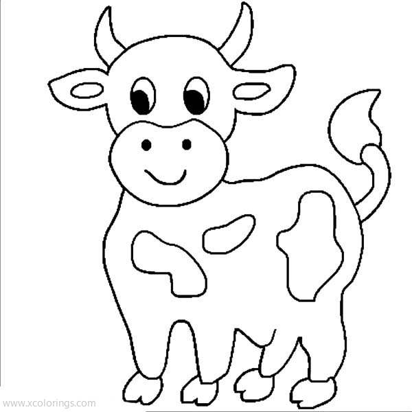 Free Holstein Cattle Coloring Page printable