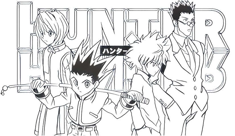 Free Hunter X Hunter Characters Coloring Pages printable