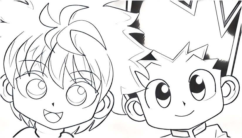 Hunter X Hunter Coloring Pages Killua and Gon - XColorings.com