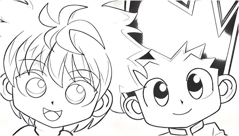 Hunter X Hunter Killua and Gon Coloring Page