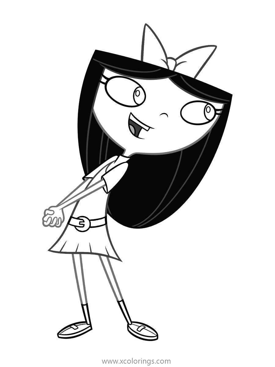 Isabella from Phineas and Ferb Coloring Pages - XColorings.com