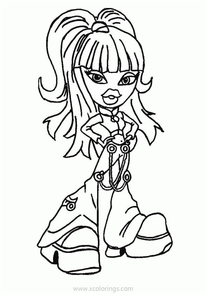 Free Jade from Bratz Coloring Page printable