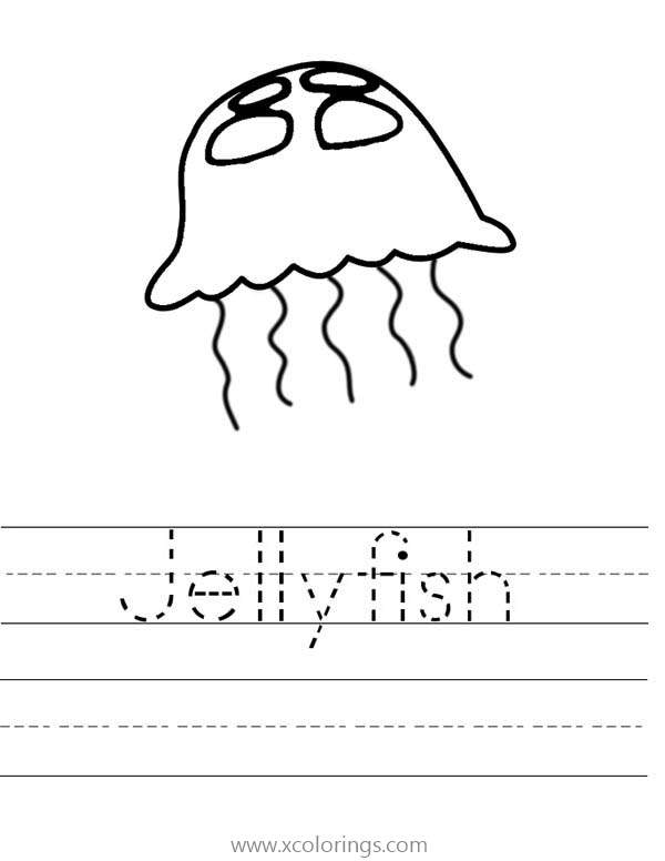 Free Jellyfish Coloring Page Worksheets printable