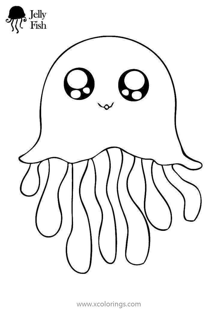 Free Jellyfish Coloring Pages for Toddlers printable