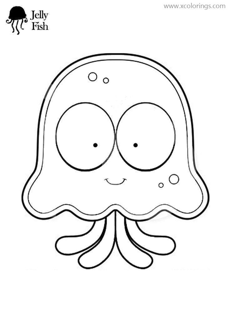 Free Jellyfish Icon Coloring Pages printable