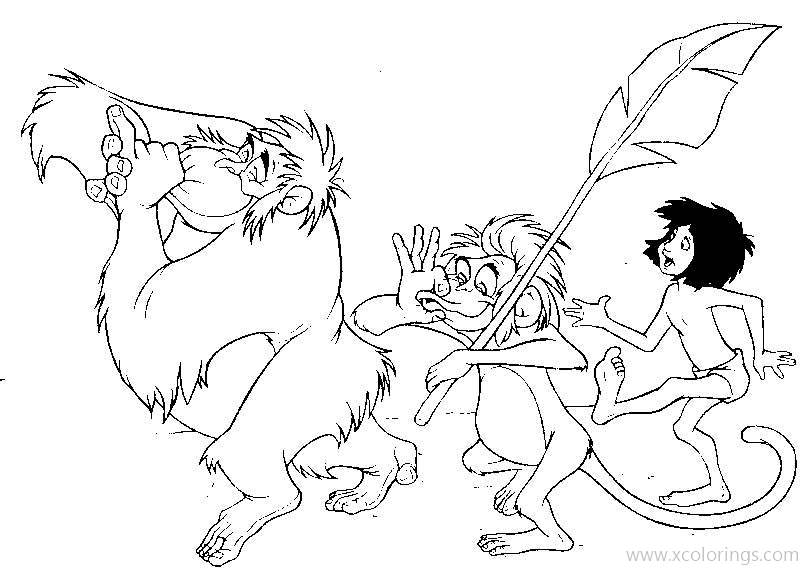 Free Jungle Book Coloring Pages APE Louie Wanna Become A Human printable
