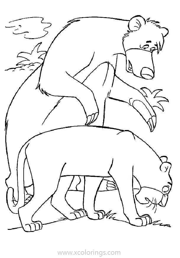 Free Jungle Book Coloring Pages Bagheera Found Something printable
