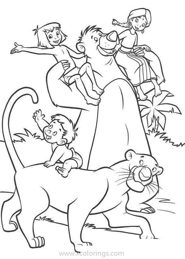 Free Jungle Book Coloring Pages Characters printable